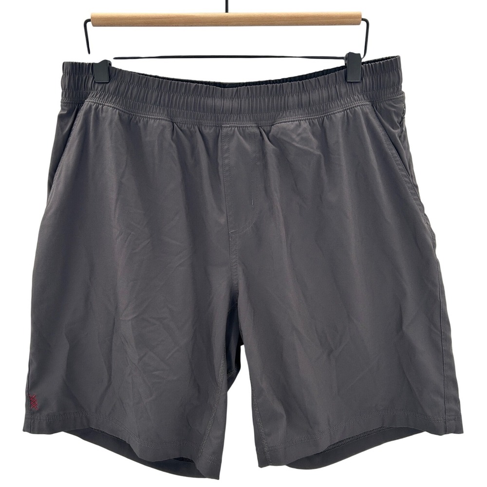 Rhone Mens Mako Lined Athletic Shorts Charcoal Gray Size Large Activewear